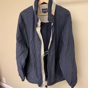 St. John's Bay Navy and Beige Windbreaker